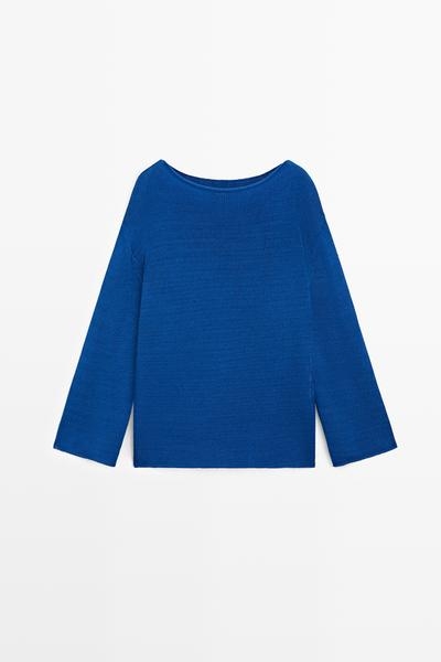Massimo Dutti Свитер из 100% мерсеризированного хлопка