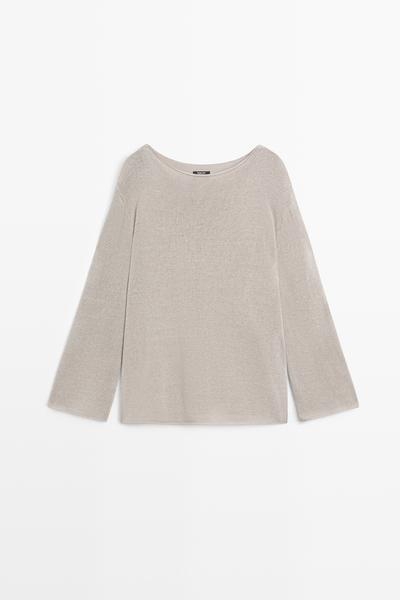 Massimo Dutti Свитер из 100% мерсеризированного хлопка