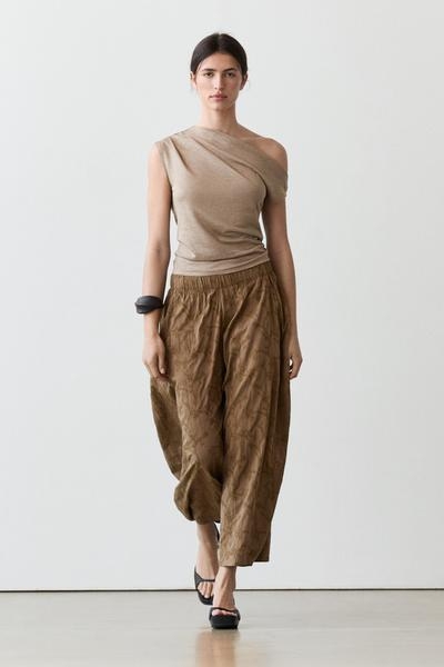 Massimo Dutti Брюки с вышивкой и эластичным поясом купить с доставкой.
