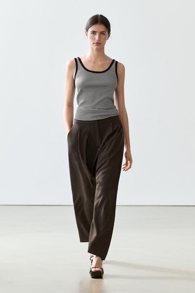 Massimo Dutti Хлопковый топ в полоску