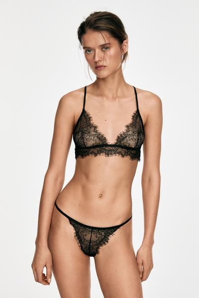 Massimo Dutti Трусики из кружева с кружевными каймами
