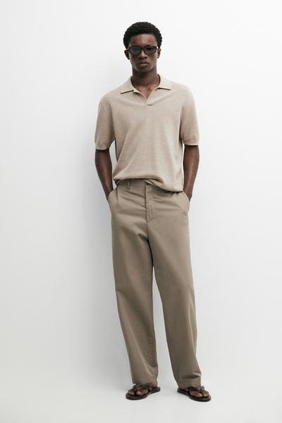 Massimo Dutti Поло-свитер из 100% хлопка