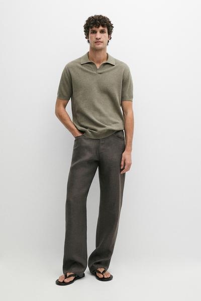Massimo Dutti Поло свитер из 100% хлопка