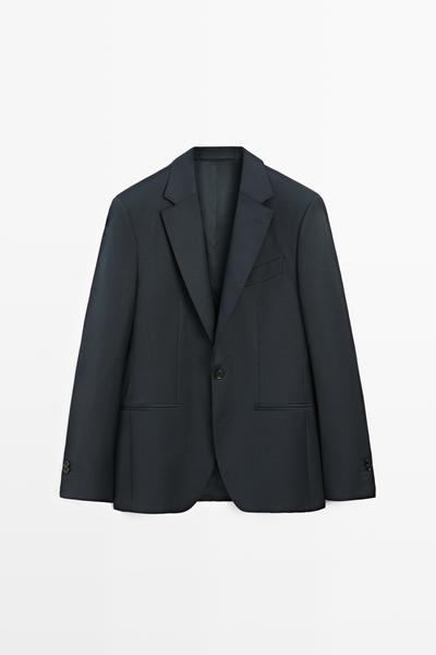 Massimo Dutti Полосатый пиджак из шерстяной смеси