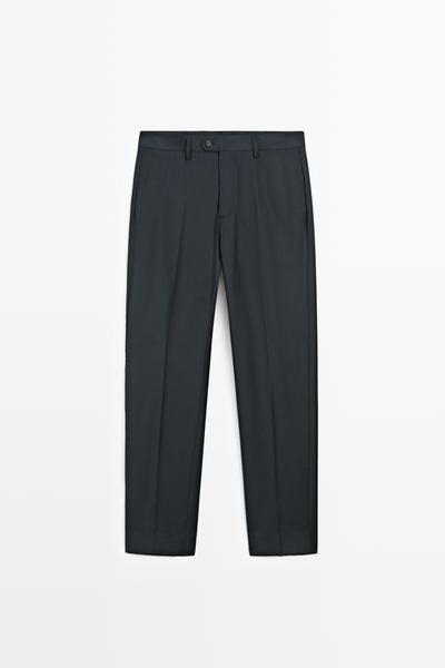 Massimo Dutti Полосатые брюки-костюм из шерстяной смеси купить с доставкой.
