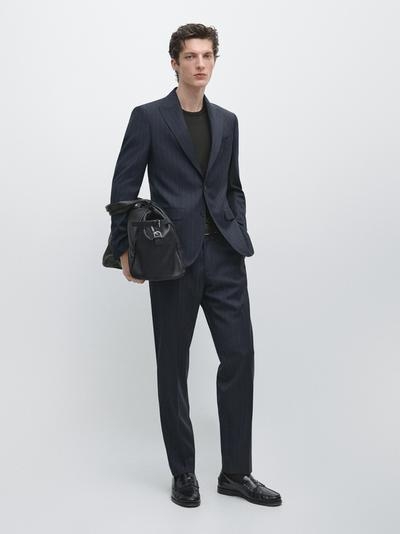 Massimo Dutti Пиджак из 100% шерсти в полоску