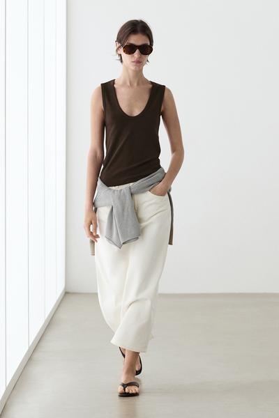 Massimo Dutti Топ без рукавов с V-образным вырезом