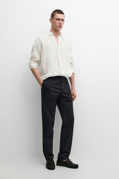 Massimo Dutti Хлопковые брюки в зауженном крое купить с доставкой.