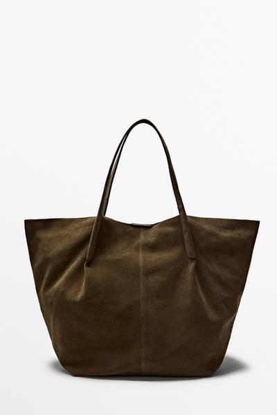 Massimo Dutti Сумка из разделенной кожи