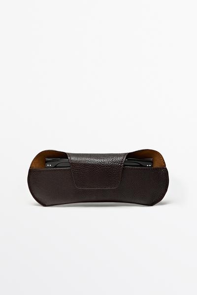 Massimo Dutti Футляр для солнцезащитных очков из натуральной кожи NAPпа. купить с доставкой.