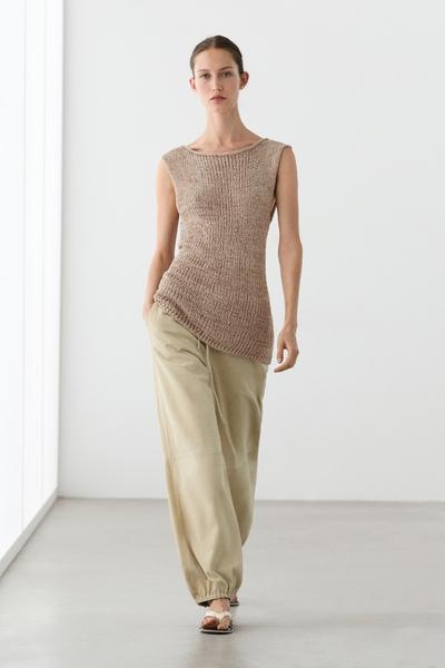 Massimo Dutti Топ из хлопкового микса купить с доставкой.