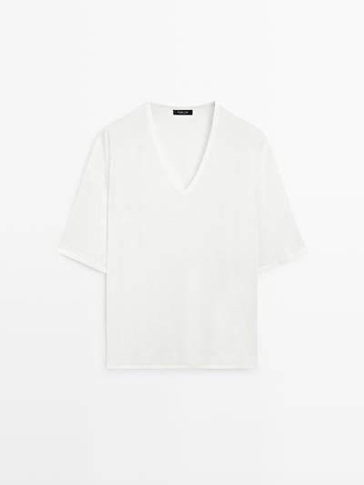 Massimo Dutti Футболка с коротким рукавом OVERSIZE купить с доставкой.