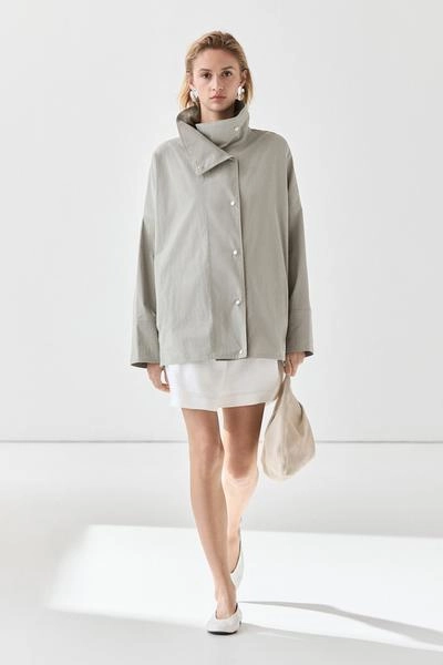 Massimo Dutti Куртка с высоким воротником из хлопкового смесового материала