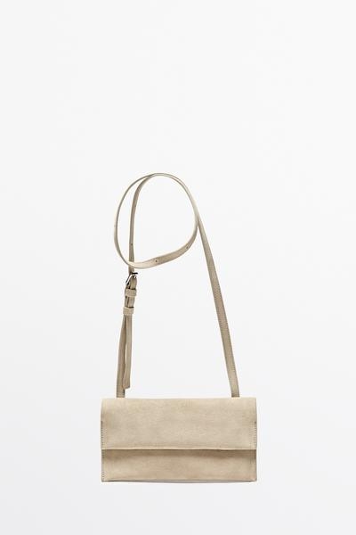 Massimo Dutti Сумка через плечо из замши купить с доставкой.