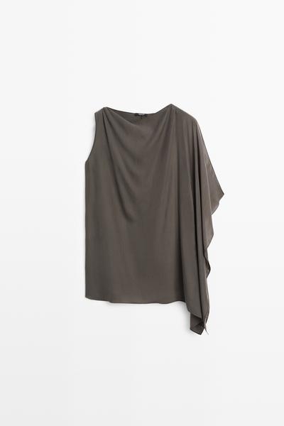 Massimo Dutti Асимметричный топ с плащом