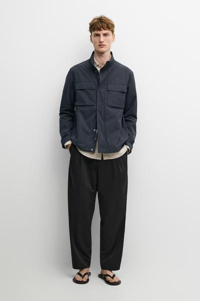 Massimo Dutti Куртка из технической ткани с деталями кармана