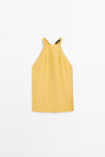 Massimo Dutti Топ на завязках из льняной смеси
