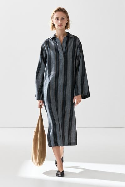 Massimo Dutti Полосатый кафтан из льна с хлопком
