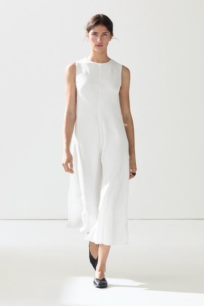 Massimo Dutti Льняное платье миди