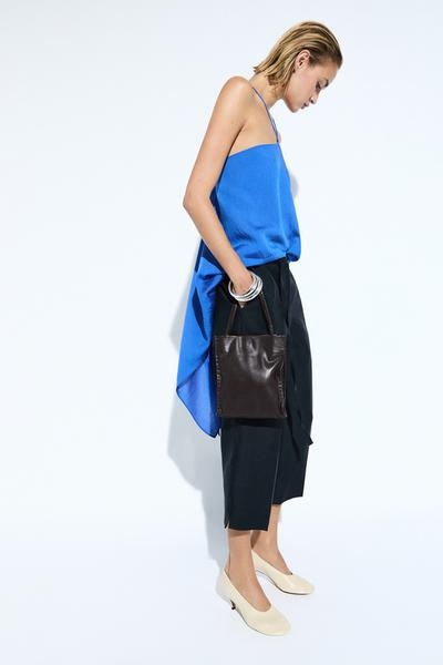 Massimo Dutti Легкий топ с завязками на шее