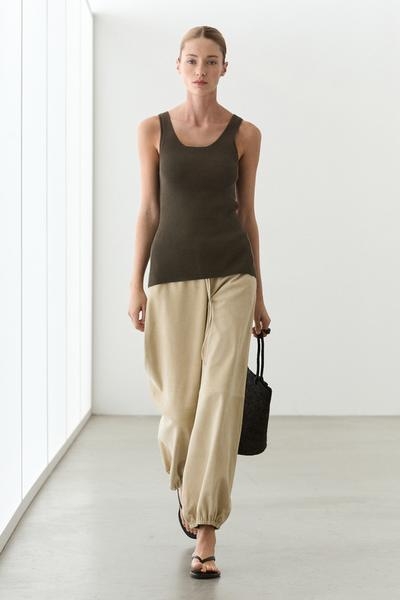 Massimo Dutti Топ из рифленого хлопка 100%