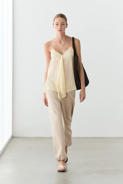 Штаны свободного кроя из ткани парашют massimo dutti