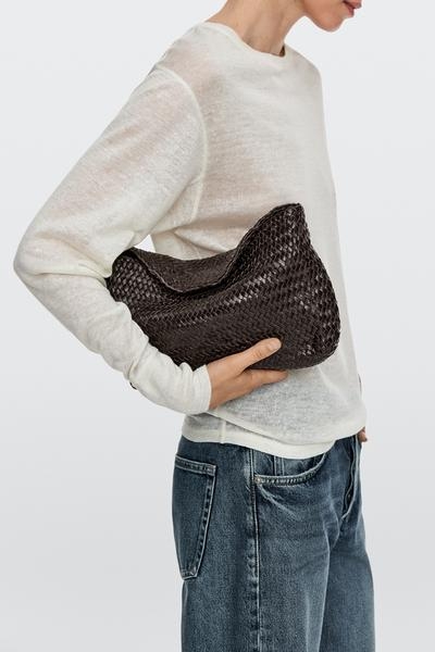 Massimo Dutti Плетеная сумка из кожи наппа
