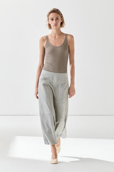 Massimo Dutti Юбка с поясом из замшевой кожи