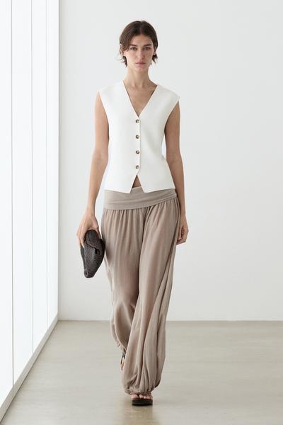 Massimo Dutti Вязаный жилет с пуговицами