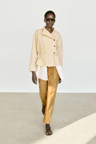 Massimo Dutti Кимоно из 100% льна с пуговицами и поясом