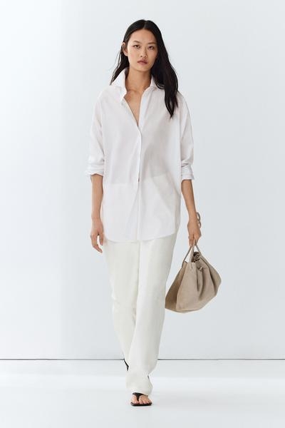 Massimo Dutti Рубашка из 100% хлопкового поплина
