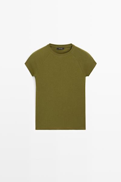 Massimo Dutti Футболка с короткими рукавами реглан купить с доставкой.