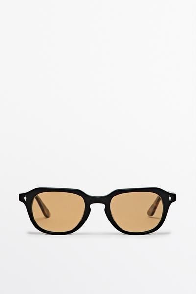 Massimo Dutti Круглые солнцезащитные очки из смолы