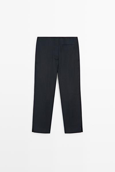 Massimo Dutti Легкие брюки из льняной смеси