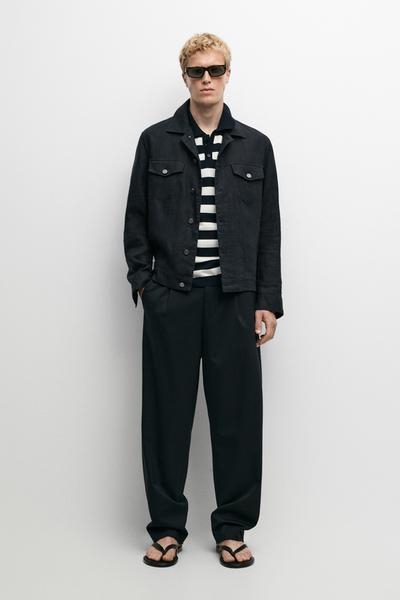 Massimo Dutti Шерстяные брюки из прохладной шерсти с вытачками купить с доставкой.