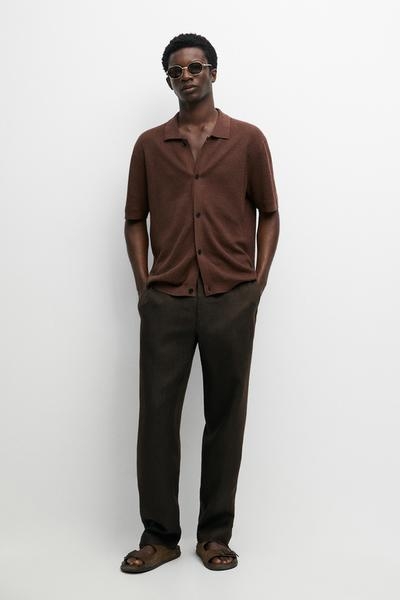 Massimo Dutti Брюки из 100% льна с эластичным поясом