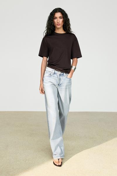 Massimo Dutti Футболка с короткими рукавами из 100% хлопка