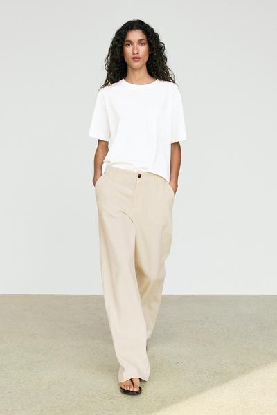 Massimo Dutti Футболка с коротким рукавом и накладным карманом MASSIMO DUTTI купить с доставкой.