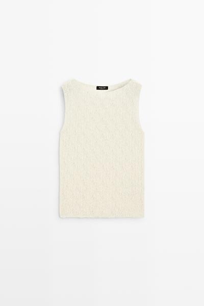 Massimo Dutti Топ без рукавов из открытого трикотажа