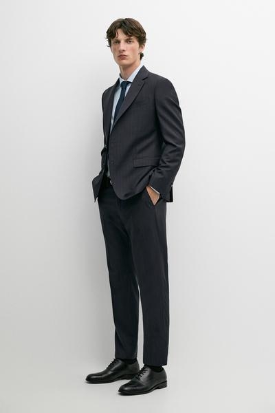 Massimo Dutti Полосатый пиджак из 100% прохладной шерсти купить с доставкой.