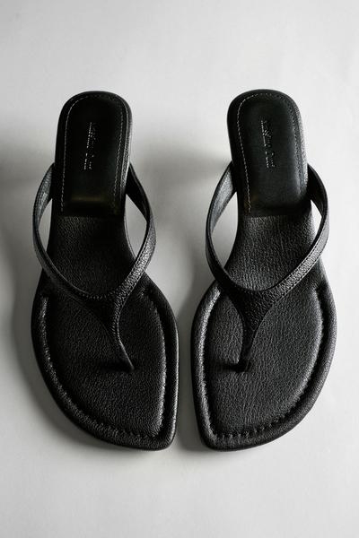 Massimo Dutti Кожаные босоножки на каблуке