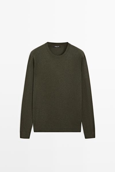 Massimo Dutti Вязаный свитер из хлопкового смешанного материала