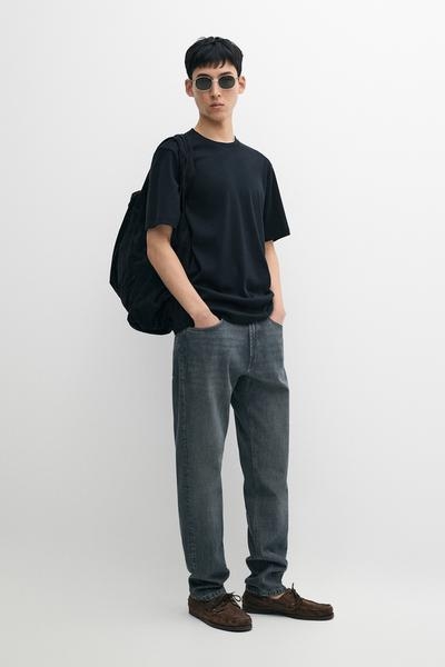 Massimo Dutti Футболка с двойным воротником из 100% хлопка