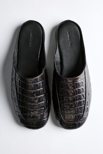 Massimo Dutti Мюли из искусственной кожи под крокодила купить с доставкой.