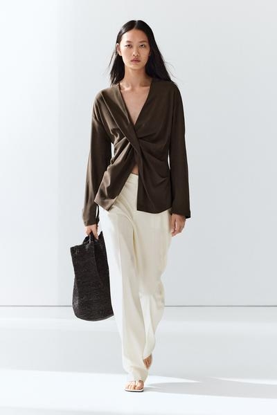 Massimo Dutti Блузка с драпировкой