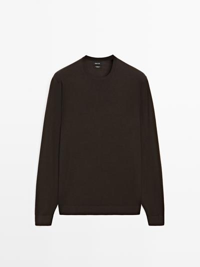 Massimo Dutti Вязаный свитер из 100% мериносовой шерсти купить с доставкой.