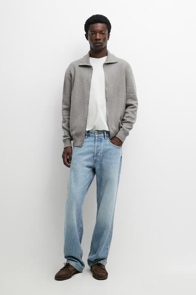 Massimo Dutti Вязаный кардиган на молнии из 100% хлопка купить с доставкой.