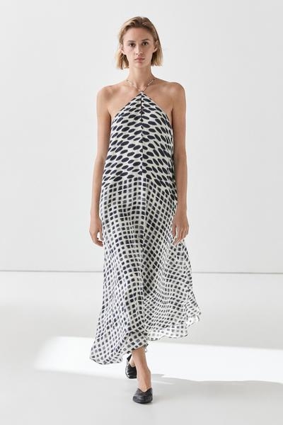Massimo Dutti Платье-миди с расклешенным подолом и принтом купить с доставкой.