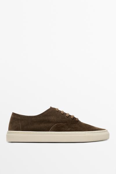 Massimo Dutti Мягкие замшевые кроссовки