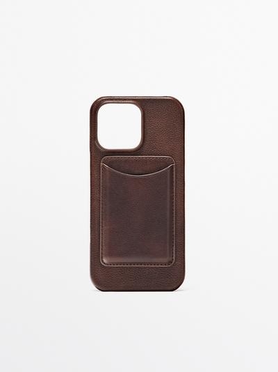 Massimo Dutti Чехол для IPHONE 16 PRO MAX из кожи наппа